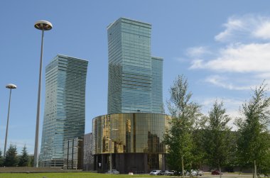 Astana, Kazakistan'ın modern binalar inşaat