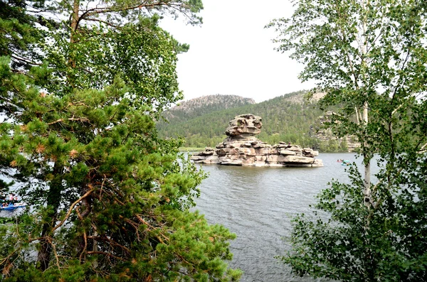 Lago Borovoe, Parque Natural Nacional do Estado "Burabai", Cazaquistão — Fotografia de Stock