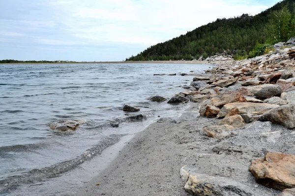 Göl büyük Chebache, Devlet Ulusal Tabiat Parkı "Burabai", kazak — Stok fotoğraf