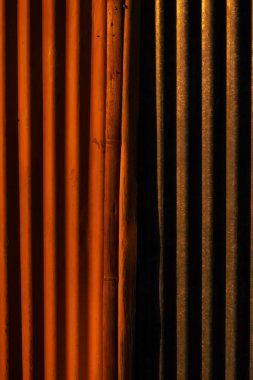 Close-Up Corrugated Metal Sheets