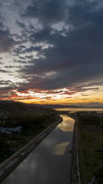 Scenic River Canal at Sunset