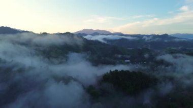 Gorontalo, Endonezya 'daki Dağların Hava Görüntüsü