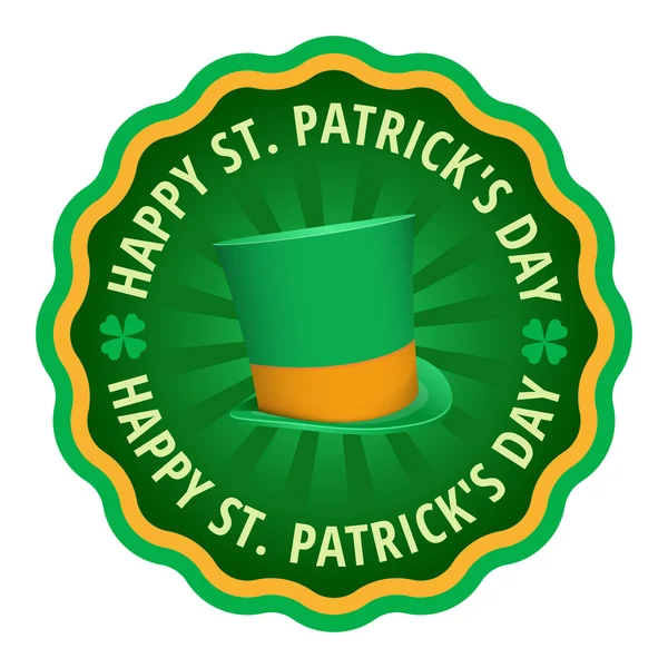 Feliz día de San Patricio tarjeta de felicitación etiqueta — Vector de stock