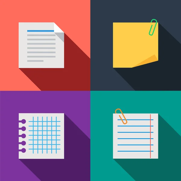 Boşlukları notlar set renk simgeleri kağıt