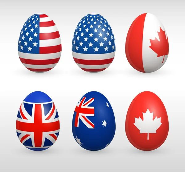 Paskalya yumurta Birleşik renkler bayrakları ayarlayın