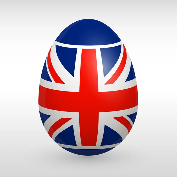 Uovo di Pasqua Bandiera britannica — Vettoriale Stock