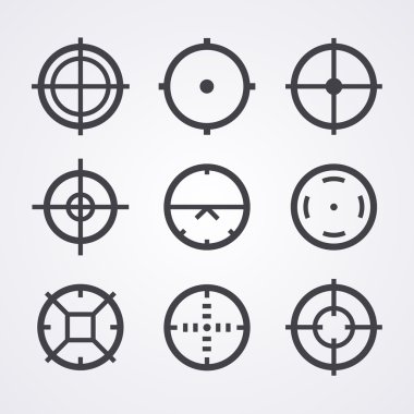 Amacı crosshair set simgeleri