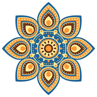 Ugadi mandala çiçek arka plan