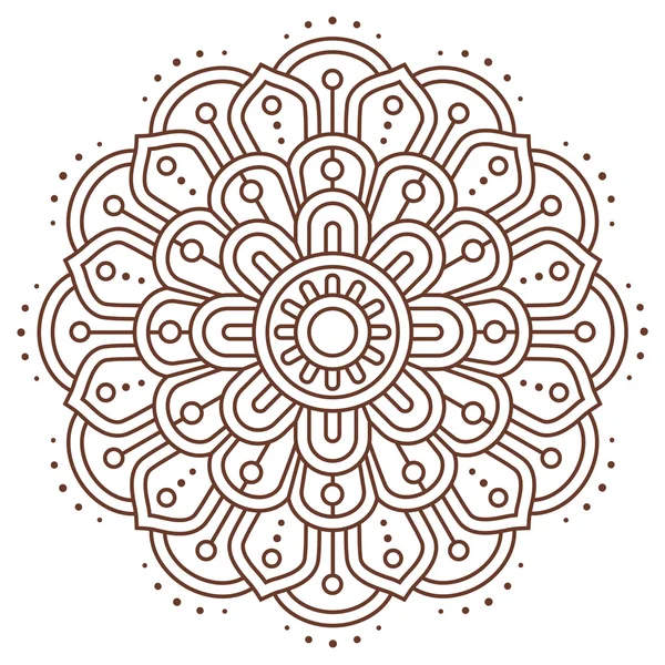 Soyut Hint mandala vektör hat