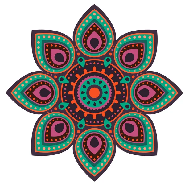 Ugadi mandala bloem achtergrond — Stockvector