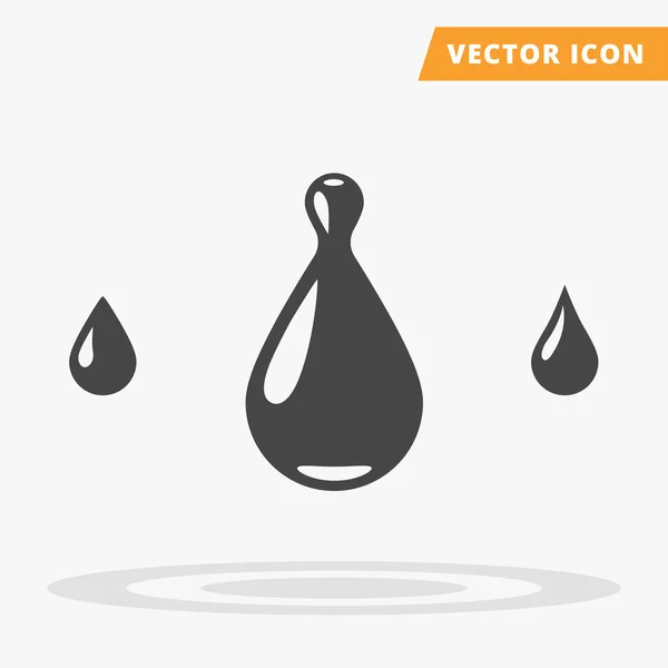Gouttes noires icône vectorielle plate — Image vectorielle