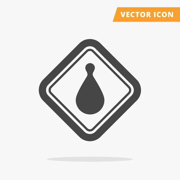 Fekete csepp lapos vektor ikon — Stock Vector