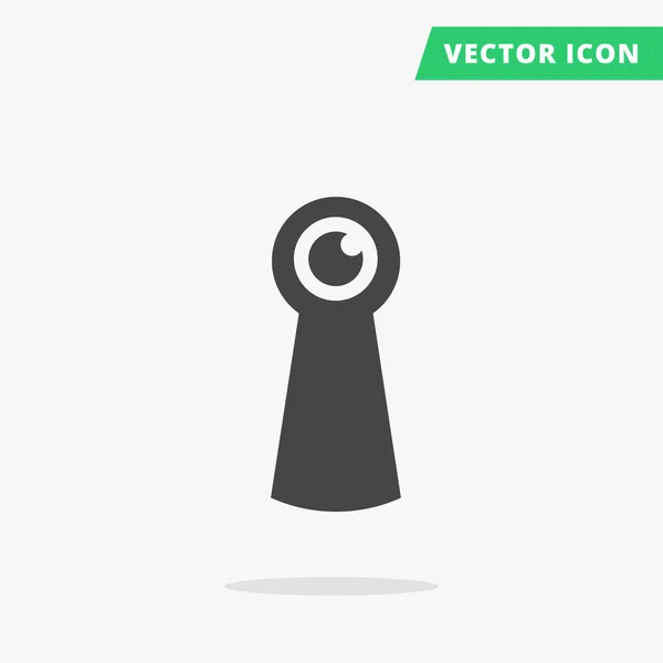 Icône vectorielle plate de trou de serrure — Image vectorielle