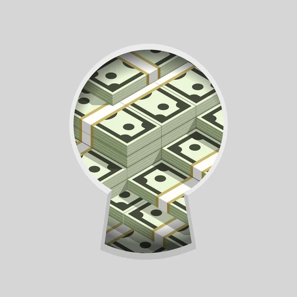 Anahtar deliği para destesi