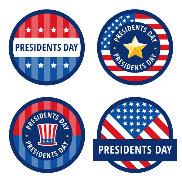Badge hälsningar till ordförandena dag — Stock vektor