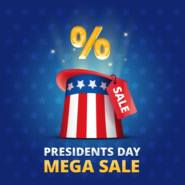 Affisch Usa presidenter dag Mega försäljning — Stock vektor