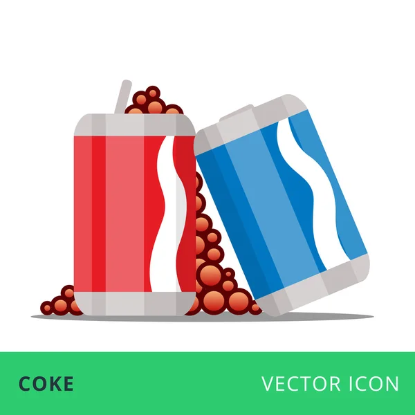 düz vektör kırmızı ve mavi kola