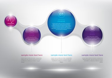 Infographic Şablon 3 seçenekleri için.