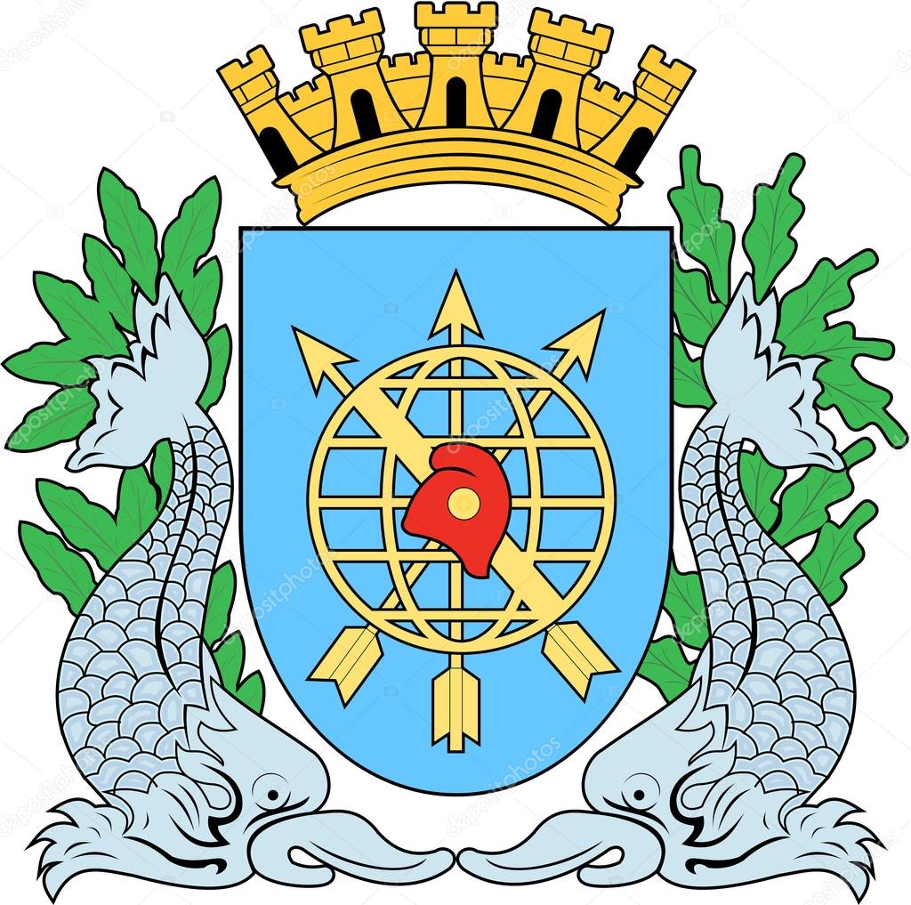 Coat of arms of the city of Rio de Janeiro. Brazil