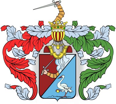 Family coat of arms of the noble family Beketovyh clipart