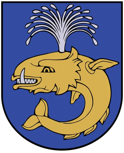 Herb miasta Birštonas. Litwa — Zdjęcie stockowe