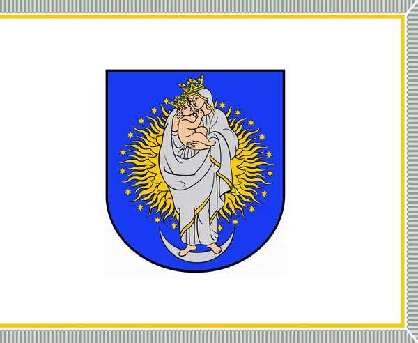 Eisiskes şehir bayrağı. Litvanya — Stok fotoğraf