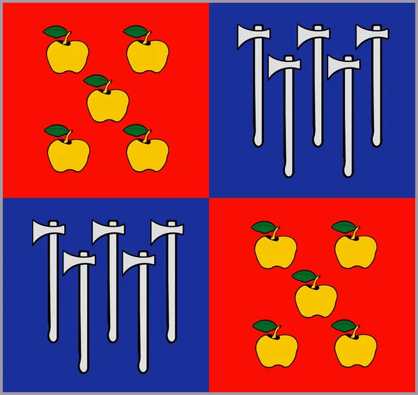 The flag of Kybartai. Lithuania — Stock Photo, Image