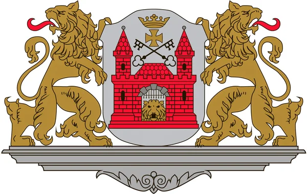 Herb miasta Rygi. Łotwa — Zdjęcie stockowe