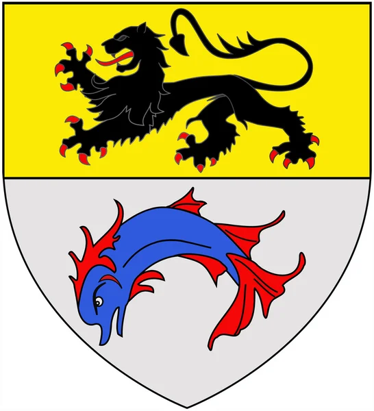 Herb Dyunkerk.Frantsiya — Zdjęcie stockowe