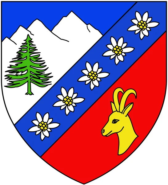 Escudo de armas de la ciudad de Chamonix. Francia —  Fotos de Stock