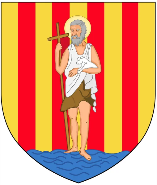 Escudo de armas de la ciudad de Perpiñán. Francia — Foto de Stock