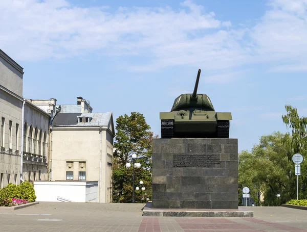 Tank T-34 Anıtı. Minsk — Stok fotoğraf