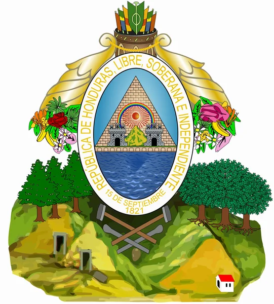 Escudo de armas de Honduras — Foto de Stock