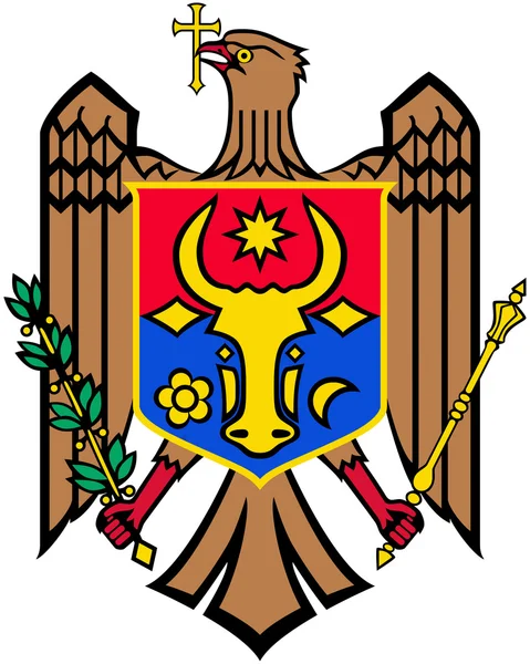 Brasão de armas da Moldávia — Fotografia de Stock