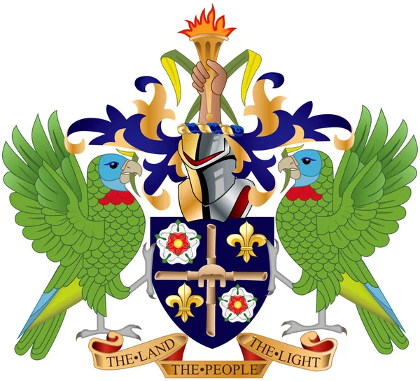 St. Lucia Coat of Arms — Stock fotografie
