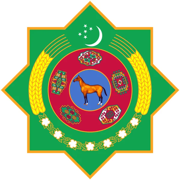 Turkmenistán Escudo de armas — Foto de Stock