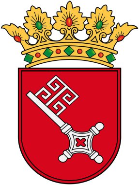 Bremen şehir arması. Almanya