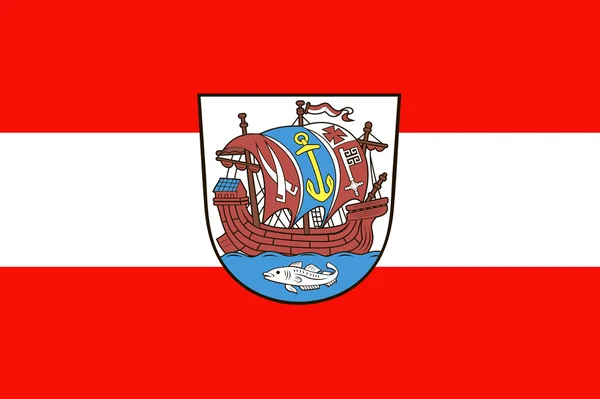 Bremerhaven zászlaja. Németország — Stock Fotó