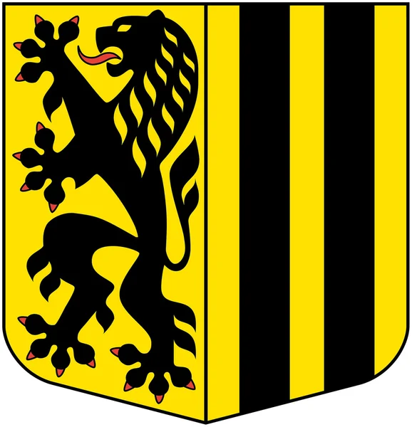 德累斯顿市的徽章。德国 — 图库照片
