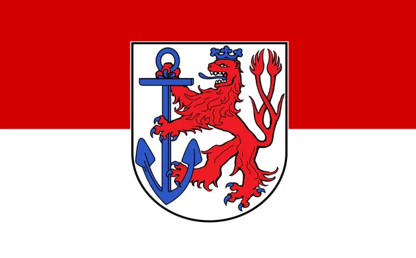 Düsseldorf şehir bayrağı. Almanya — Stok fotoğraf