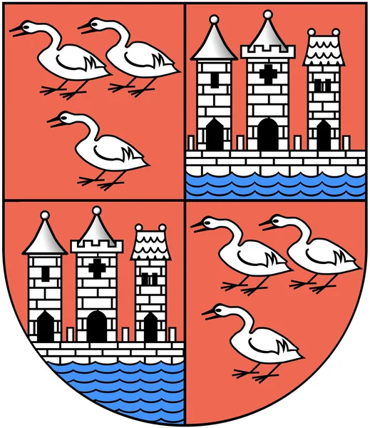 Герб міста Zwickau. Німеччина — стокове фото