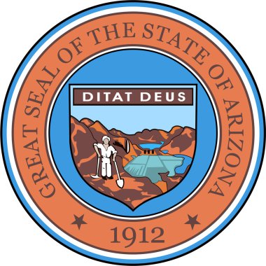 Arizona Üniversitesi amblemi. ABD