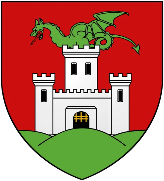 Герб міста Любляна. Словенія — стокове фото