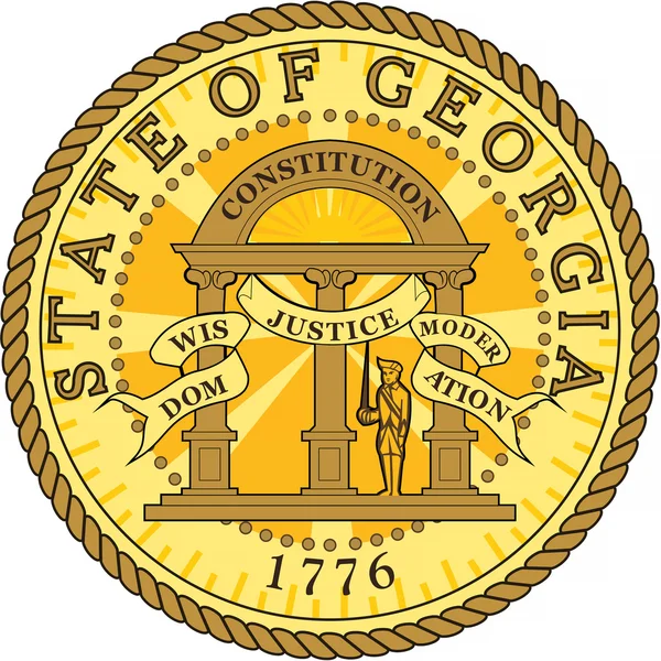 Státní znak Gruzie. Spojené státy americké — Stock fotografie