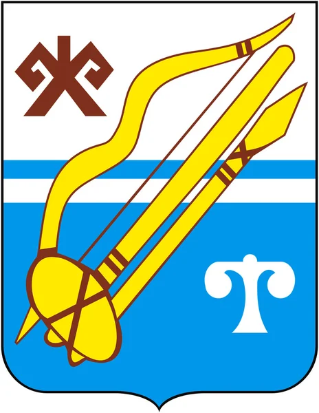 戈尔诺 Altaisk 的徽章。俄罗斯 — 图库照片