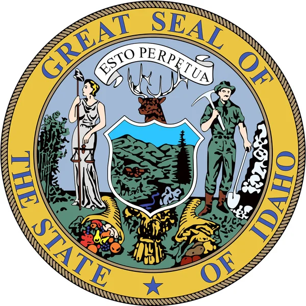 Escudo de armas de Idaho. Estados Unidos — Foto de Stock