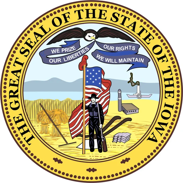 Emblema Estadual de Iowa. Estados Unidos — Fotografia de Stock