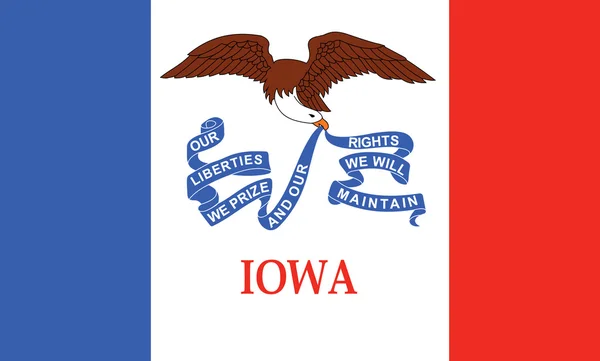 Vlajka státu Iowa. Spojené státy americké — Stock fotografie