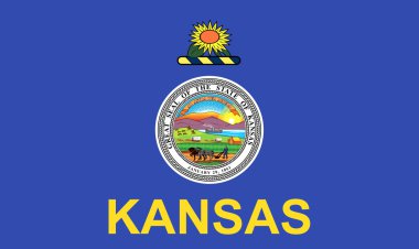Kansas bayrağı. ABD