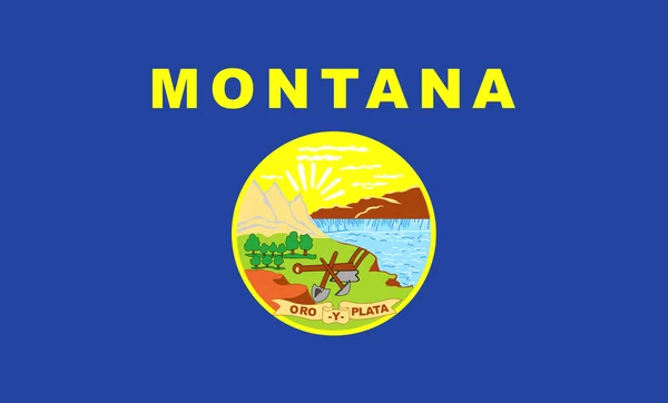 Vlajka státu Montana. Spojené státy americké — Stock fotografie